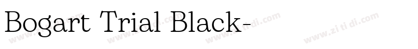 Bogart Trial Black字体转换